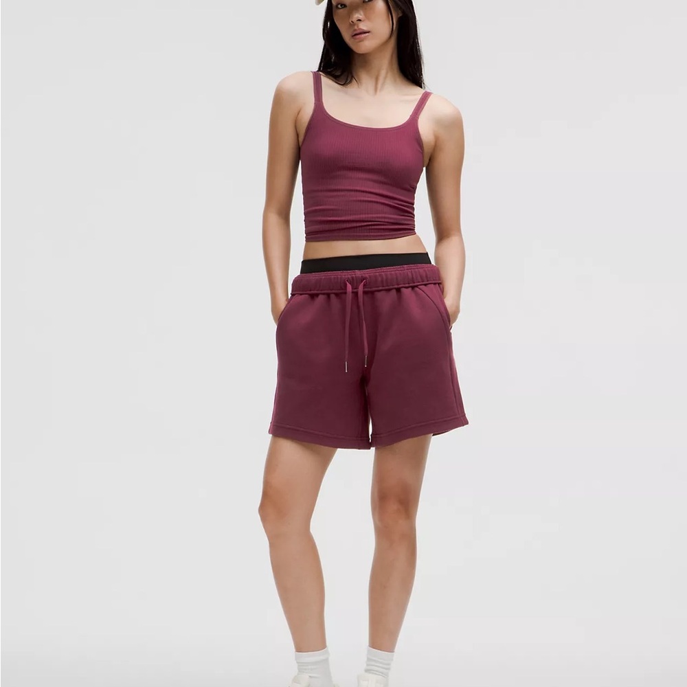 lululemon athletica oversized XS Scuba Maroon Athletic Shorts